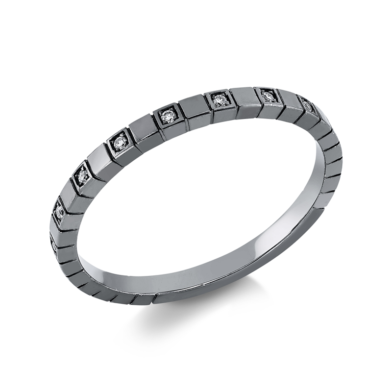 Ring 18 kt WG, 14 Brill. 0,05 ct, TW-si