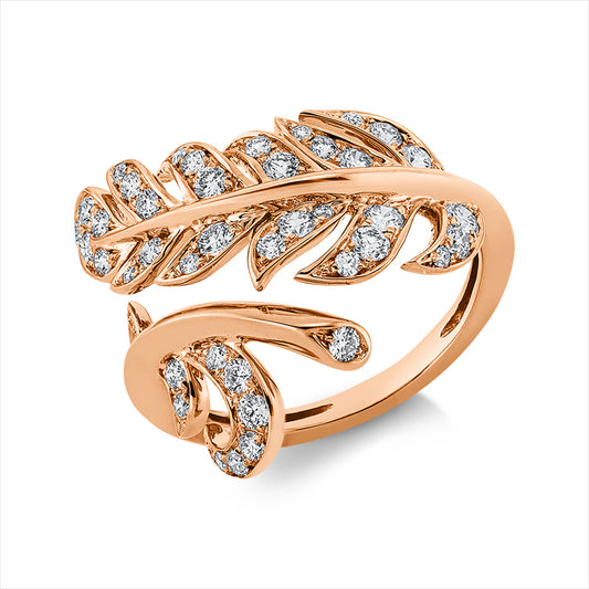 Ring 18 kt RG, 42 Brill. 0,67 ct, TW-vsi