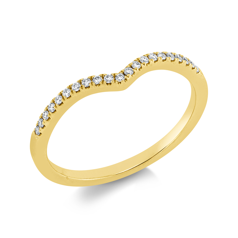 Ring 18 kt GG, 21 Brill. 0,10 ct, TW-si
