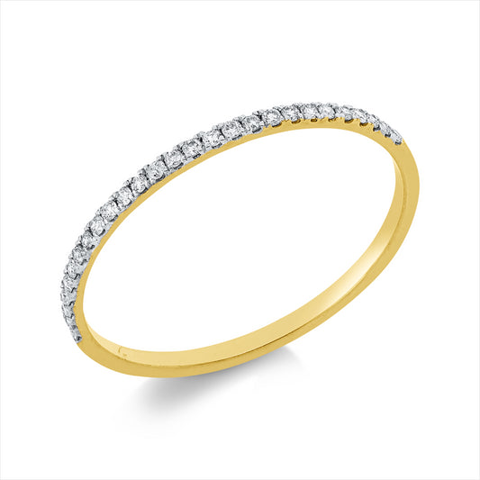 Ring 18 kt GG+WG, 27 Brill. 0,11 ct, TW-si