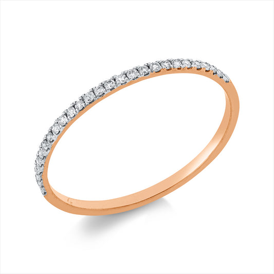 Ring 18 kt RG, 27 Brill. 0,10 ct, TW-si