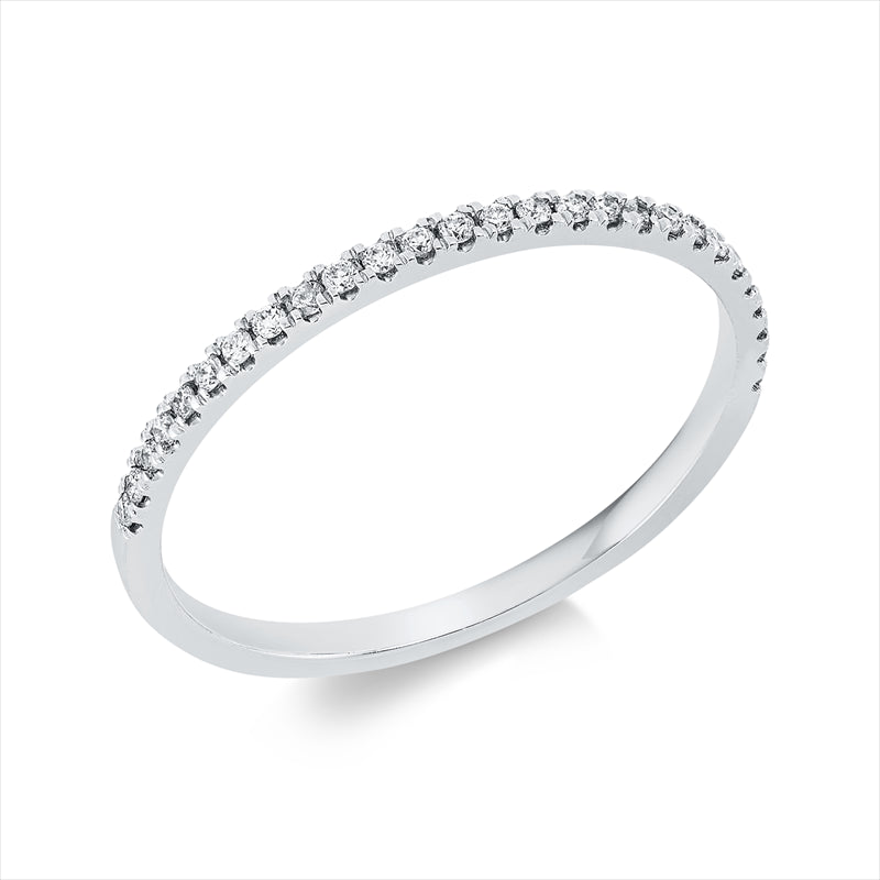 Ring 18 kt WG, 27 Brill. 0,10 ct, TW-si