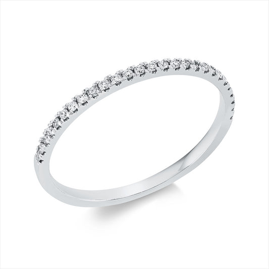 Ring 18 kt WG, 27 Brill. 0,10 ct, TW-si