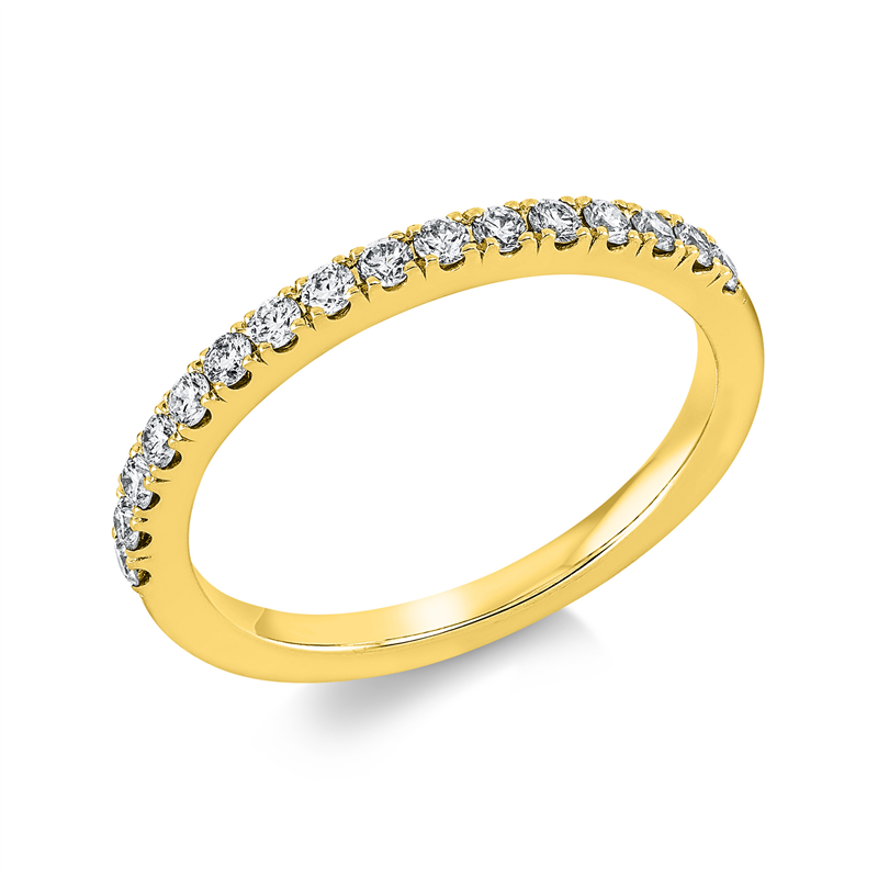Ring 18 kt GG, 16 Brill. 0,29 ct, TW-si