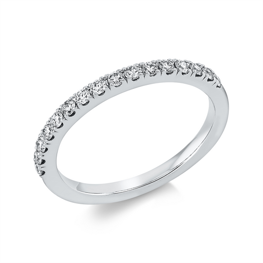 Ring 18 kt WG, 16 Brill. 0,28 ct, TW-si
