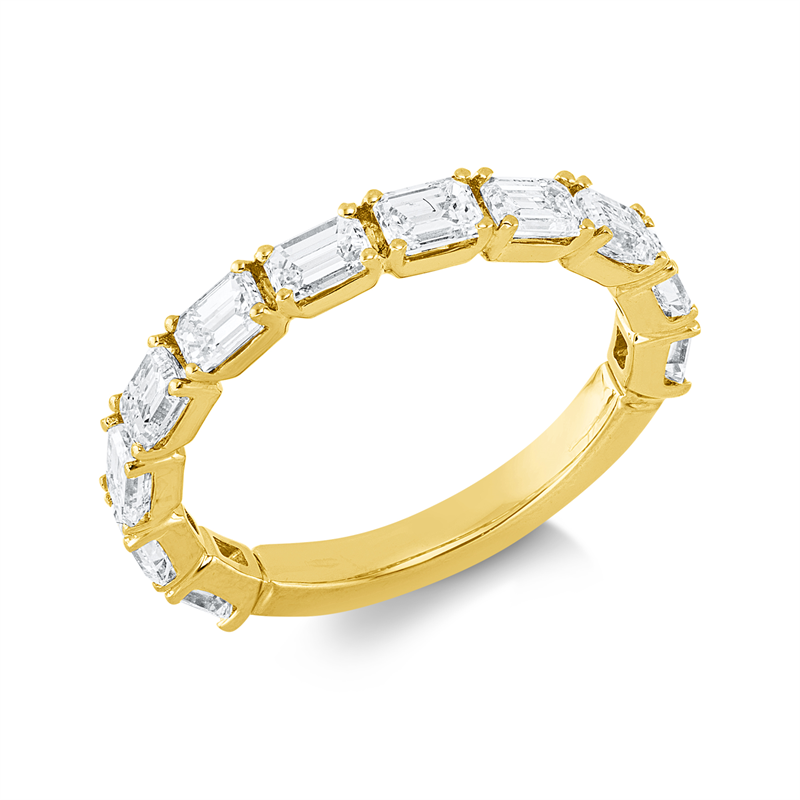 Ring 18 kt GG, 11 Sm.schliff 1,56 ct, TW-vsi