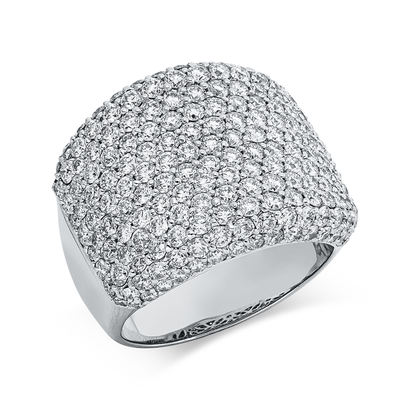 Ring 18 kt WG, 193 Brill. 3,88 ct, TW-vsi