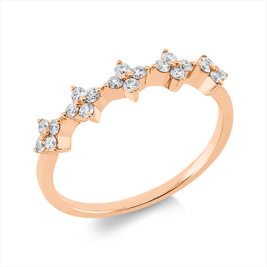 Ring 18 kt RG, 20 Brill. 0,27 ct, W-si