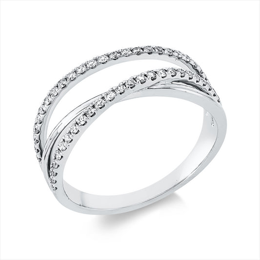 Ring 18 kt WG, 50 Brill. 0,25 ct, TW-si