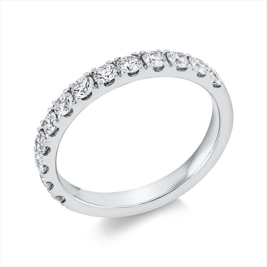 Ring 18 kt WG, 13 Brill. 0,75 ct, F-vsi