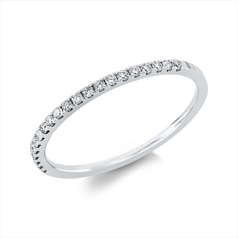 Ring 18 kt WG, 21 Brill. 0,16 ct, TW-si