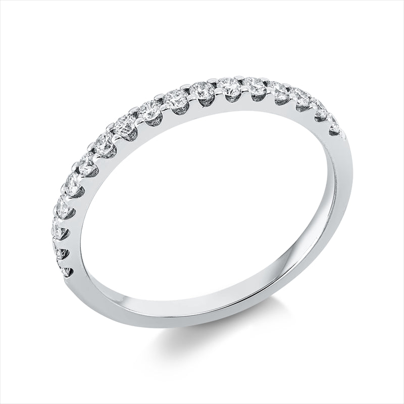 Ring 18 kt WG, 17 Brill. 0,30 ct, TW-si