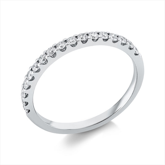 Ring 18 kt WG, 17 Brill. 0,30 ct, TW-si