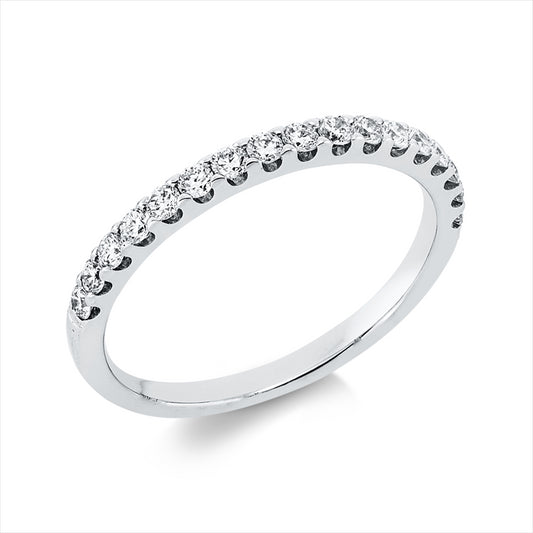 Ring 18 kt WG, 17 Brill. 0,35 ct, TW-si