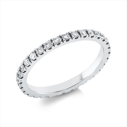 Ring 18 kt WG, 32 Brill. 0,69 ct, TW-si