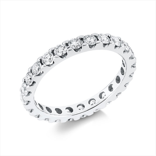 Ring 18 kt WG, 24 Brill. 1,27 ct, TW-si