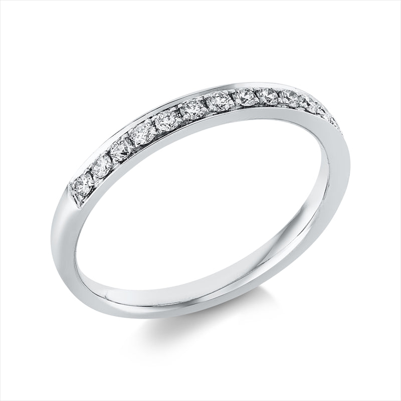 Ring 18 kt WG, 16 Brill. 0,25 ct, TW-si