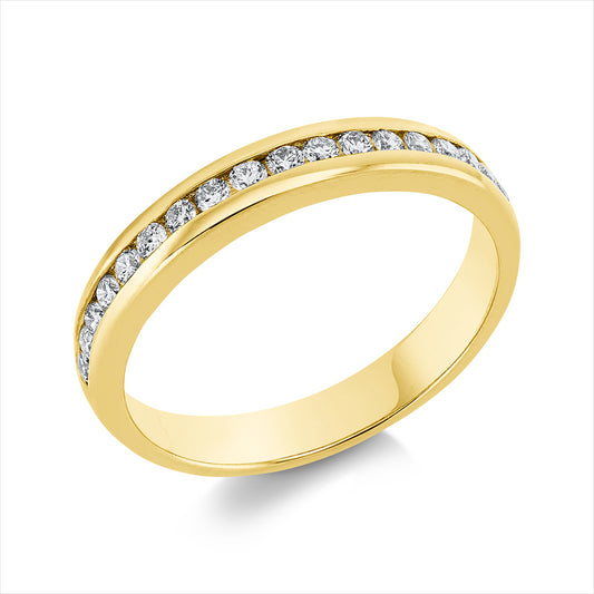 Ring 14 kt GG, 18 Brill. 0,30 ct, TW-si