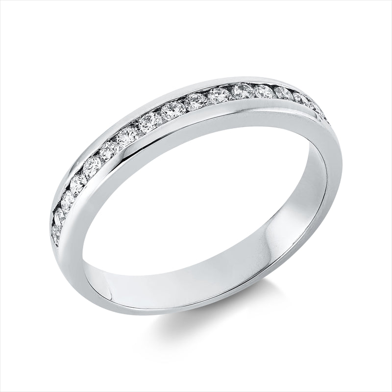Ring 14 kt WG, 18 Brill. 0,30 ct, TW-si