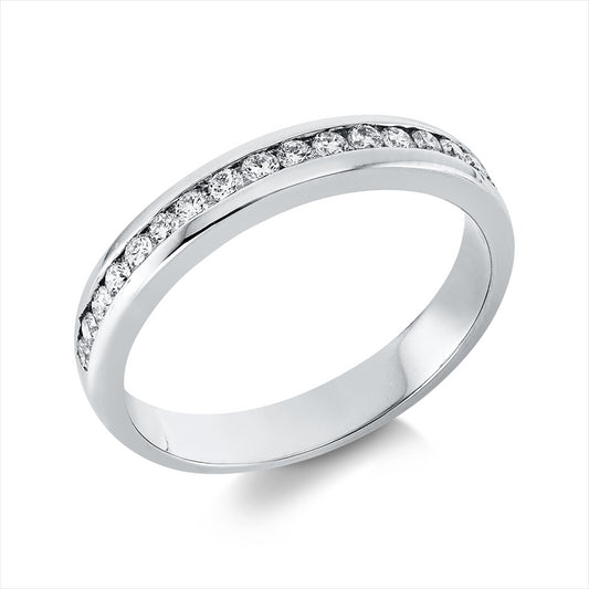 Ring 14 kt WG, 18 Brill. 0,30 ct, TW-si