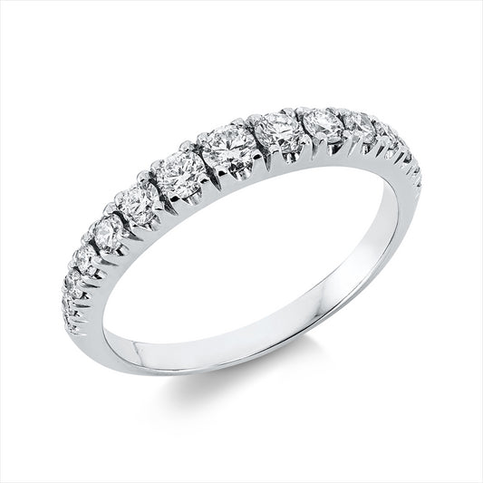 Ring 18 kt WG, 15 Brill. 0,50 ct, TW-si