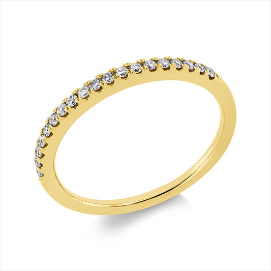 Ring 18 kt GG, 19 Brill. 0,17 ct, W-pi