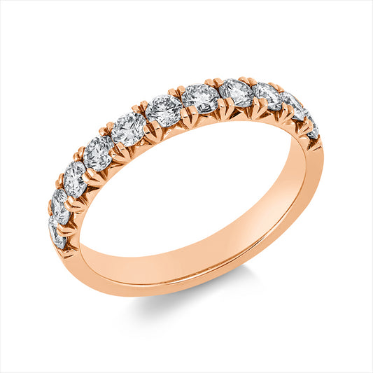 Ring 18 kt RG, 11 Brill. 0,83 ct, W-pi