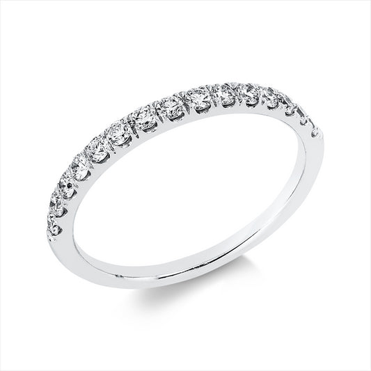 Ring 18 kt WG, 15 Brill. 0,25 ct, TW-si