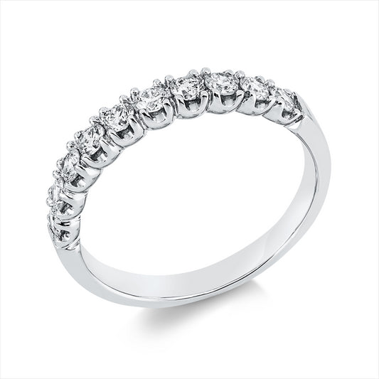 Ring 18 kt WG, 10 Brill. 0,51 ct, TW-si