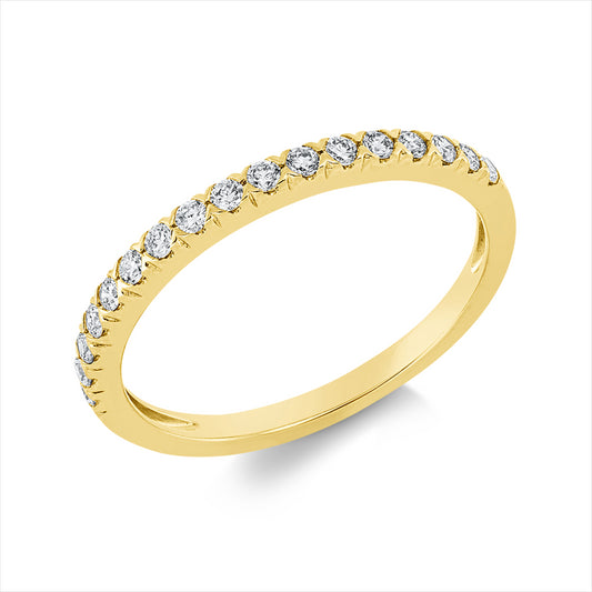 Ring 18 kt GG, 17 Brill. 0,25 ct, TW-si