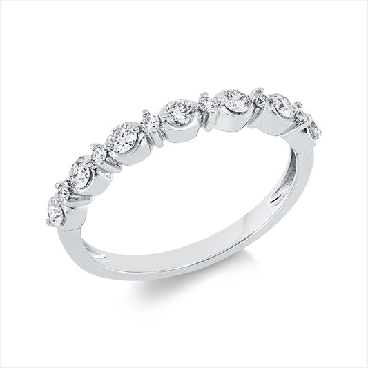 Ring 18 kt WG, 13 Brill. 0,38 ct, TW-si