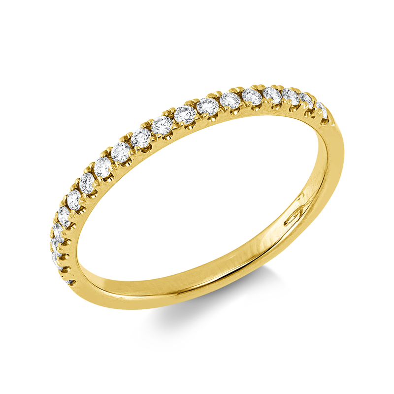 Ring 18 kt GG, 19 Brill. 0,18 ct, TW-si