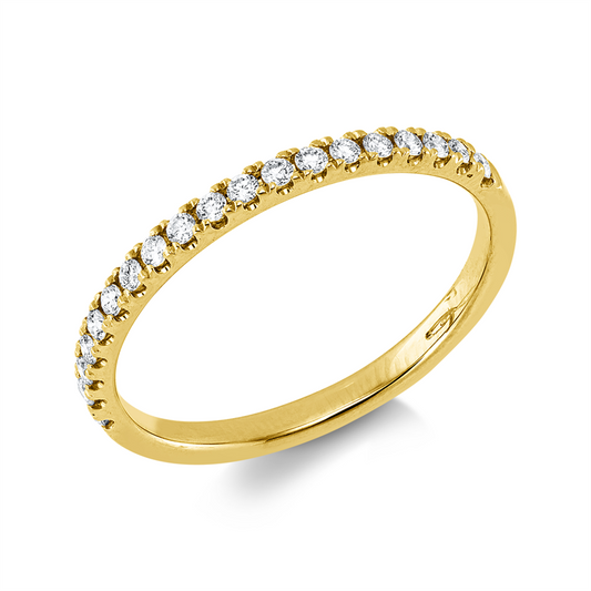Ring 18 kt GG, 19 Brill. 0,18 ct, TW-si
