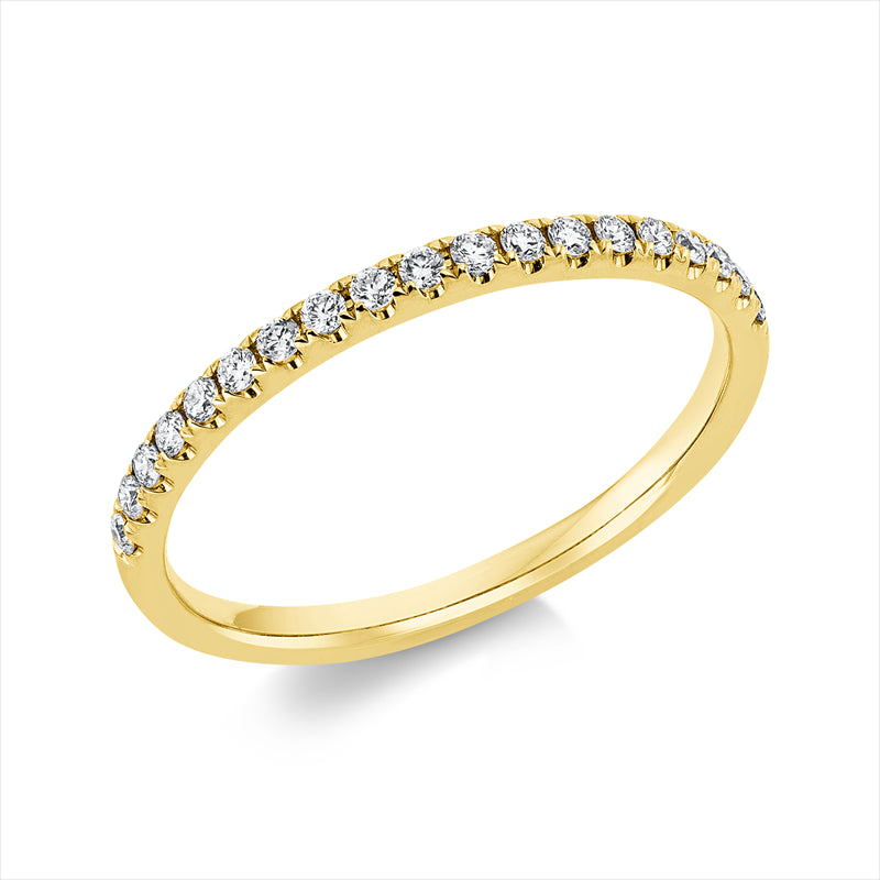 Ring 18 kt RG, 19 Brill. 0,18 ct, TW-si