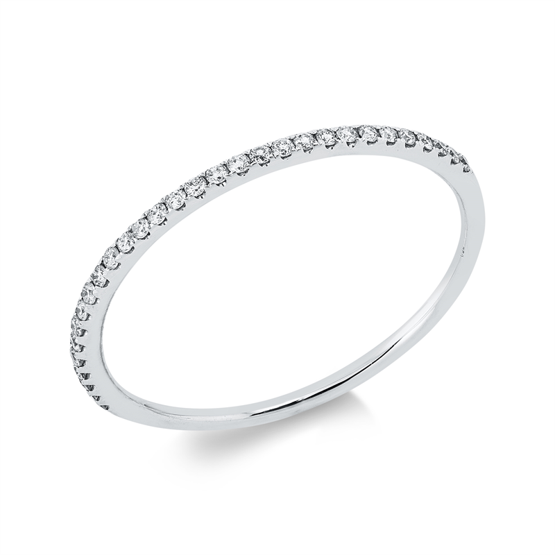 Ring 18 kt WG, 30 Brill. 0,11 ct, TW-si