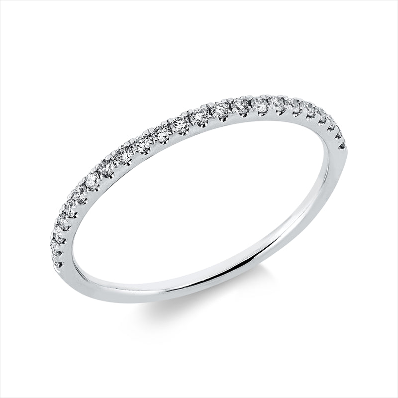 Ring 18 kt WG, 23 Brill. 0,15 ct, TW-si
