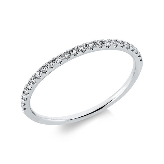Ring 18 kt WG, 23 Brill. 0,15 ct, TW-si