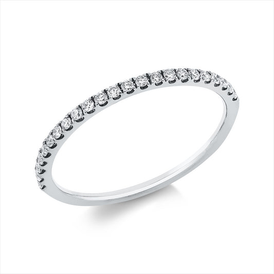 Ring 18 kt WG, 23 Brill. 0,15 ct, TW-si