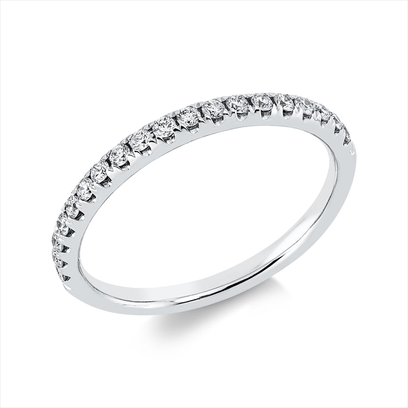 Ring 18 kt WG, 19 Brill. 0,24 ct, TW-si