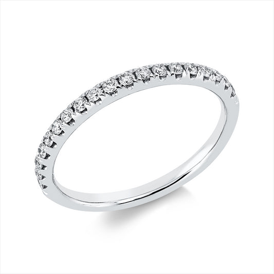 Ring 18 kt WG, 19 Brill. 0,24 ct, TW-si