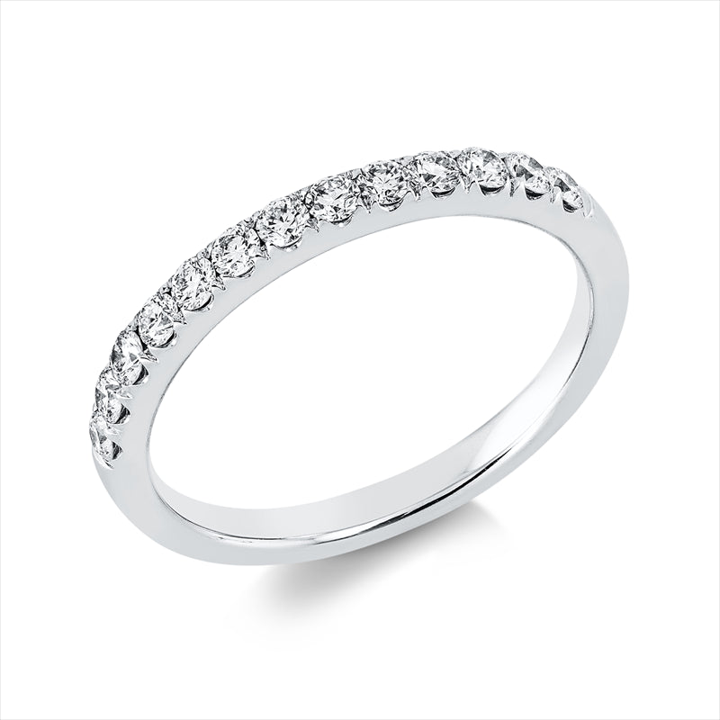 Ring 18 kt WG, 13 Brill. 0,37 ct, TW-si
