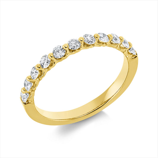 Ring 18 kt GG, 11 Brill. 0,48 ct, TW-si