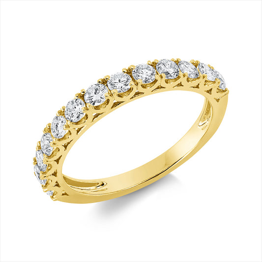 Ring 18 kt GG, 13 Brill. 0,84 ct, TW-si