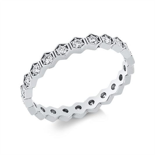 Ring 18 kt WG, 22 Brill. 0,50 ct, W-si
