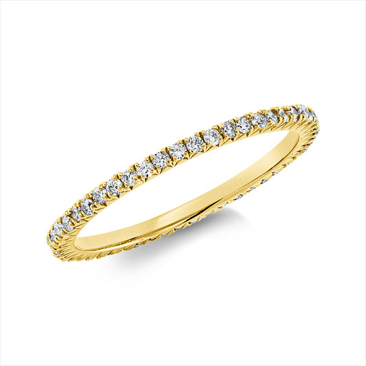 Ring 18 kt GG, 50 Brill. 0,39 ct, TW-si