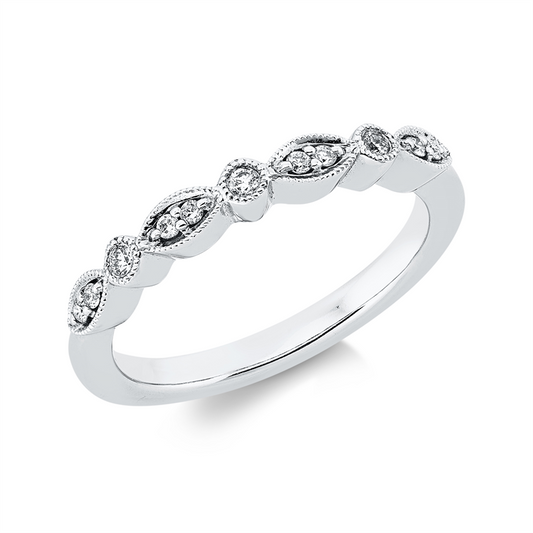 Ring 14 kt WG, 11 Brill. 0,11 ct, TW-pi