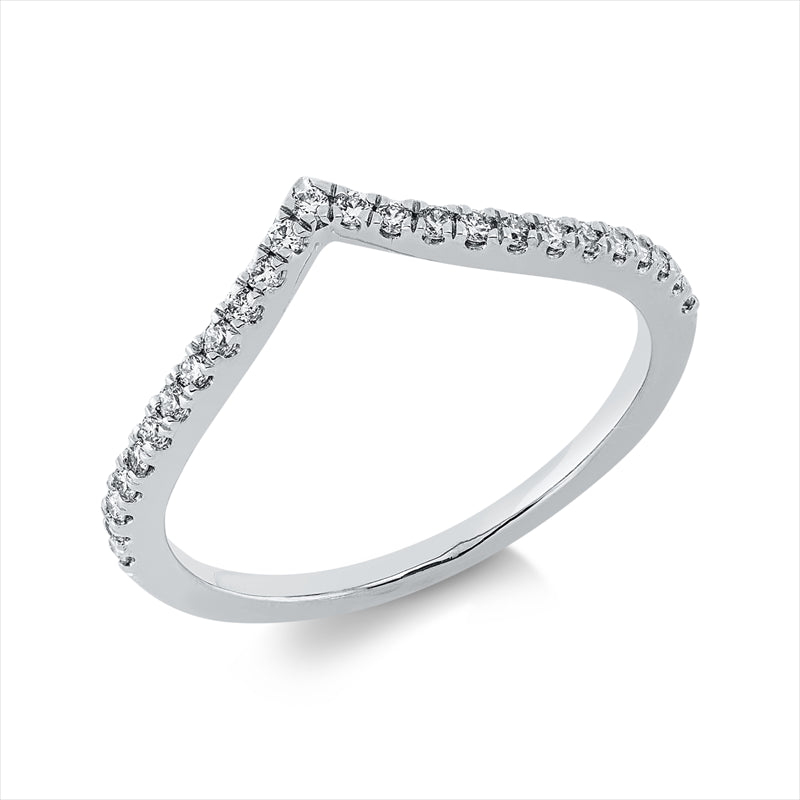 Ring 18 kt WG, 25 Brill. 0,18 ct, TW-si