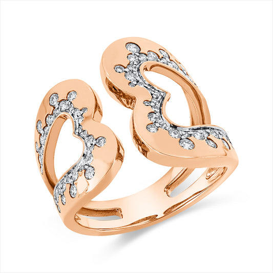 Ring 18 kt RG, 72 Brill. 0,63 ct, TW-si