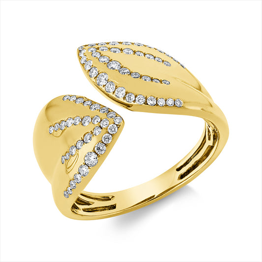 Ring 18 kt GG, 71 Brill. 0,38 ct, TW-si
