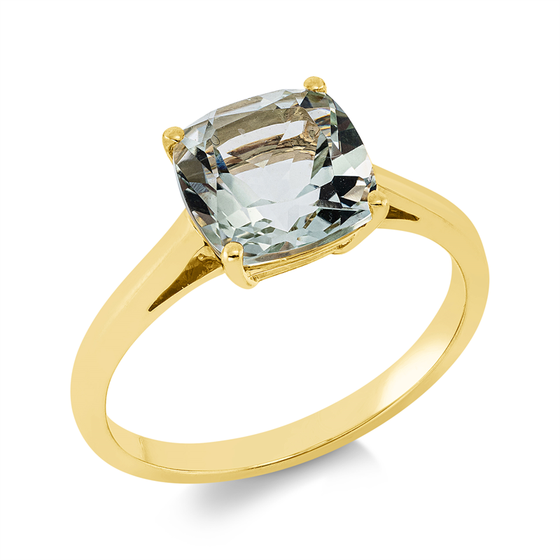 Ring 18 kt GG, 1 Amethyst 2,30 ct grün